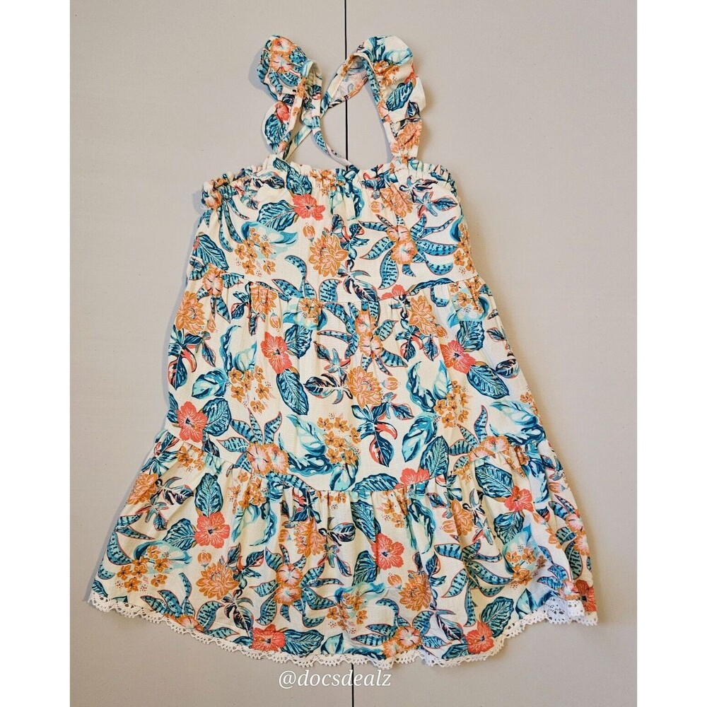 Tommy Bahama Kids White Floral Print Dress Size 3T